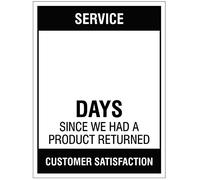 Caledonia Signs 54707 Safety Days without an accident wipe clean