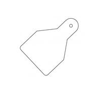Caledonia Signs 55155 Plain Id Wide Flag Tags, 100 mm x 65 mm, White, 100 mm x 65 mm (Pack of 20)