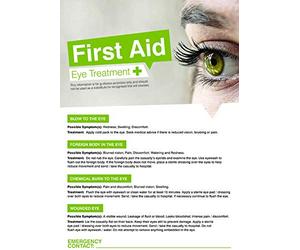 Caledonia Signs 55902 First Aid Eyes Poster, 420 mm x 594 mm