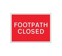 Caledonia Signs 57680 Footpath Closed Reflective Fold Up Sign, 600 mm x 450 mm