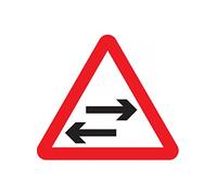 Caledonia Signs 57859 Two Way Traffic Crossing Ahead Class RA1