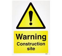 Caledonia Signs 58361 Warning Construction Site Sign, A4 SAV