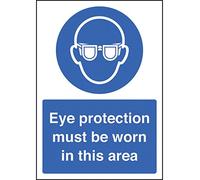 Caledonia Signs 58365 Eye Protection Must be Worn Sign, A4 SAV