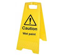 Caledonia Signs 58544 Free-Standing Floor Sign, "Caution Wet Paint", Yellow|Black