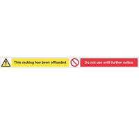 Caledonia Signs 58888 Sign, This Racking Has Been Offloaded Do Not Use