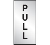 Caledonia Signs 59073 Pull Label, Engraved Aluminium Effect Pvc, 70 mm x 35 mm