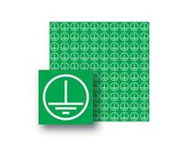 Caledonia Signs 59833 Earth Label, 12.5 mm x 12.5 mm (Pack of 100)