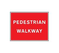 Caledonia Signs 67607Q Pedestrian Walkway Sign, Aluminium, 600 mm x 450 mm