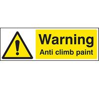 Caledonia Signs 81714G Sign, Warning Anti Climb Paint