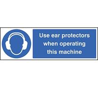 Caledonia Signs 85011G Sign, Use Ear Protectors When Operating Machine