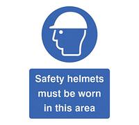 Caledonia Signs 85016E Sign, Safety Helmets Must Be Worn In This Area