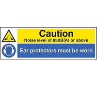 Caledonia Signs 85222G Sign, Noise Level 85Db(A) Ear Protectors Worn