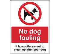 Caledonia Signs No dog fouling It is an offence not to clean up after your dog Self Adhesive Vinyl Sign