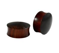 Calefee 9/16 Ear Gauges Wood, Ear Plugs for Men Polished Dome Shaped, Body Piercing Jewelry for Women 14mm, 2pcs