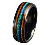 Calefee Anxiety Rings for Men, Pinky Promise Ring for Women Stainless Steel Rainbow Band Rotatable 8mm Wide, Size T 1/2