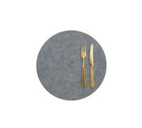 Calefee Dinner Placemats Set of 10, Country Table Mats Wipeable Solid Color Round Shaped Reversible, Place Mats Indoor 13 inch