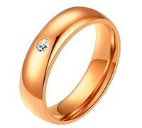 Calefee Engagement Rings for Men, Wedding Rings for Women Stainless Steel 7.5mm Wide Heart with Shell, Size T 1/2