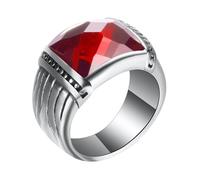 Calefee Fidget Spinner Ring Men, Promise Ring for Her Stainless Steel Rainbow Heart 8mm Wide Rotatable Band Black, Size X 1/2