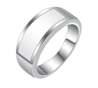 Calefee Fidget Spinner Ring Women, Stainless Steel Promise Rings for Men Rainbow Heart 8mm Wide Rotatable Band, Size V 1/2