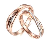 Calefee Matching Wedding Rings Set for Couples, 14K Solid Gold Engagement Rings with Real Diamond, Band Wide 4.4mm and 3.6mm, Women Size R 1/2 and Men Size X 1/2