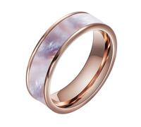 Calefee Men Rings Fashion, Womens Wedding Ring Stainless Steel 8mm Wide Band Full of Cubic Zirconia, Size L 1/2