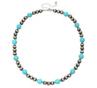 Calefee Men's Stones Necklace, Women's Summer Adjustable Surfer Necklace, 52 to 55 cm, Beach Jewellery, 45+7cm, Stone, No Gemstone