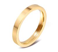 Calefee Wedding Ring for Men, Stainless Steel Rings Engraved Personalized Polished Plain Band 3mm Wide, Size P 1/2