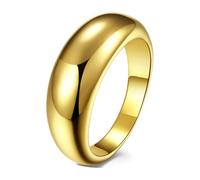 Calefee Womens Wedding Ring, Pinky Promise Ring for Men Stainless Steel Forever Love Band with Cubic Zirconia, Size T 1/2