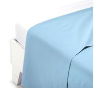 Caleffi 01034 Cotton Top Sheet Plain Blue and Half Size Cotton