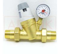 Caleffi 1/2" Adjustable Pressure Reducing Valve up to 6 bar with Gauge 535041