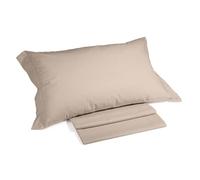 Caleffi - 100% Cotton Bedding Set Consisting of Double Bed Sheets 190 x 285 cm + 1 Fitted Sheet 130 x 200 cm for Mattress 28 cm High + 1 Pillow Case 50 x 80 cm