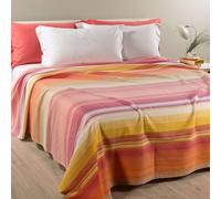 Caleffi 1006782 Single Bedspread 170 x 260 cm Rainbow Light Pique 50% Cotton 50% Polyester Orange