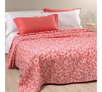 Caleffi 1006806 1006806 Flowers Joy Bedspread for Single Bed 50% Cotton 50% Polyester, 220 x 260 cm, Fuchsia