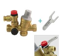 Caleffi - 22mm Inlet Control Multibloc Valve Group 533002Cst / F0001021 + Prv Key