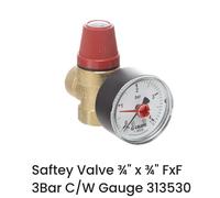 Caleffi -313530 - Safety Pressure Relief Valve with Pressure Gauge 3
