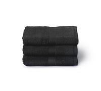 Caleffi 3X Large Bath Towel Set, 55 x 105 cm, 100% Cotton - Soft and Absorbent, Face and Daily Use, Shower Towel, Large Towel, Black