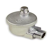 Caleffi 504401 Aercal Automatic Quick Bleeder 1/2 Inch External Thread Bleed Valve Corner Radiator Valve Made of Pressed Brass Chrome-Plated with Hygroscopic Safety Cap, Silver