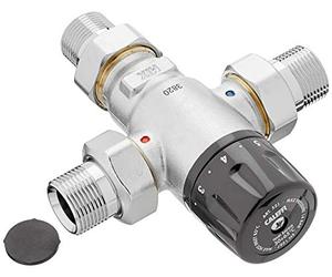 Caleffi 521500 Thermal mixer 3/4 inch 30 - 65 °C resistant to calcification Adjustable dezincification-free