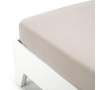 Caleffi 76264 Plain Cotton Bottom Sheet for Double Bed, Sand