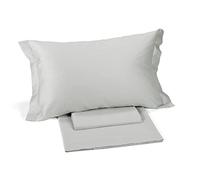 Caleffi 76669 Cotton Satin Class Bedding Set for Double Bed, Grey