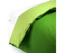 Caleffi 9003, Plain Cotton Duvet Cover, Cotton, Green, Single