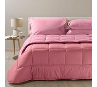 Caleffi 9133 Two-Tone Cotton Quilt for Single Bed, Pink