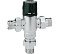 Caleffi Adjustable Thermostatic Mixing Valve 1/2 Inch 30 - 65 °C Anti-scale 521400