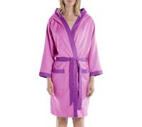 Compact bathrobe in ultra-absorbent and lightweight microfibre - Lilac woman