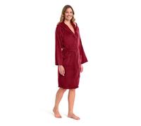 Caleffi Bathrobe, Woman, Man, Hood, Soft Sponge Hydrophilic Cotton 450Gsm, Washable Ib Washing Machine 40°, Dryer, Size 1009901, Bordeaux, XXL Unisex-Adult, bordeaux, XXL/3XL