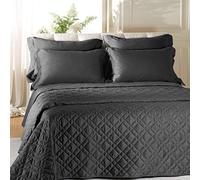 Caleffi - Bedspread-quilted Satin Plain Double Anthracite
