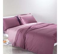 Caleffi Bicolor Duvet Cover Set, Cotton, Orchid, Single, 64656