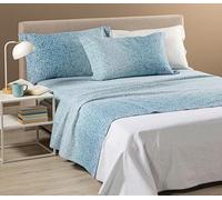 Caleffi Complete Bedding Set for Double Bed Size Blue - Light Blue, Single and Double