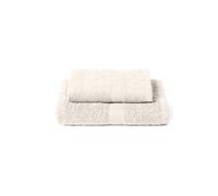 Caleffi Cotton Bidet and Face Towel Set, Wash-resistant Towels, Includes 1 Face Towel 55 x 100 cm and 1 Guest Bidet Towel 40 x 60 cm, 2 Piece Towels, Vanilla