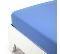 Caleffi Cotton Plain Bottom Sheet, Ocean, Double